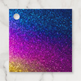 Farbenfrohe Glitzer Art Gift Tags Geschenkanhänger