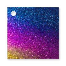 Farbenfrohe Glitzer Art Gift Tags