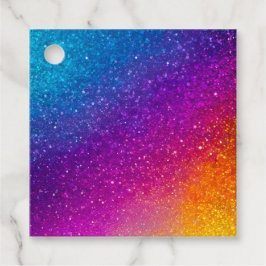 Farbenfrohe Glitzer Art Gift Tags Geschenkanhänger