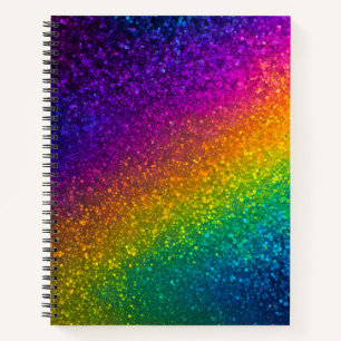 Farbenfrohe Glitzer Art Spirituosen Notebook Notizbuch