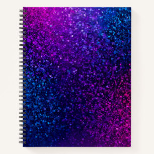 Farbenfrohe Glitzer Art Spirituosen Notebook Notizbuch