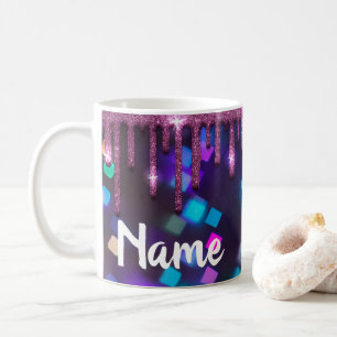 Farbenfrohe Glitzer Design Coffee Tasse Cup