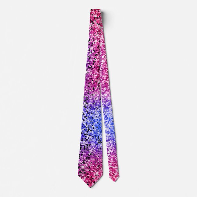 Farbenfrohe Glitzer Glitzern Neck Tie Krawatte (Vorderseite)