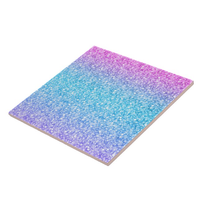 Farbenfrohe Glitzer TextureGlitter Fliese (Seite)