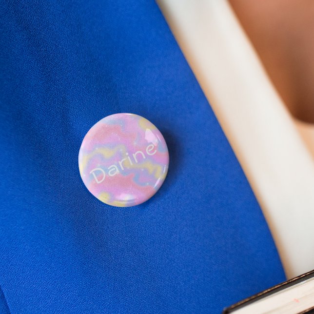 Farbenfrohe Glitzern Rainbow Girl Button (Von Creator hochgeladen)