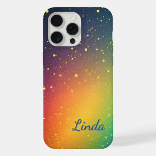 Farbenfrohe glitzernde Partikel iPhone 15 Pro Max Hülle
