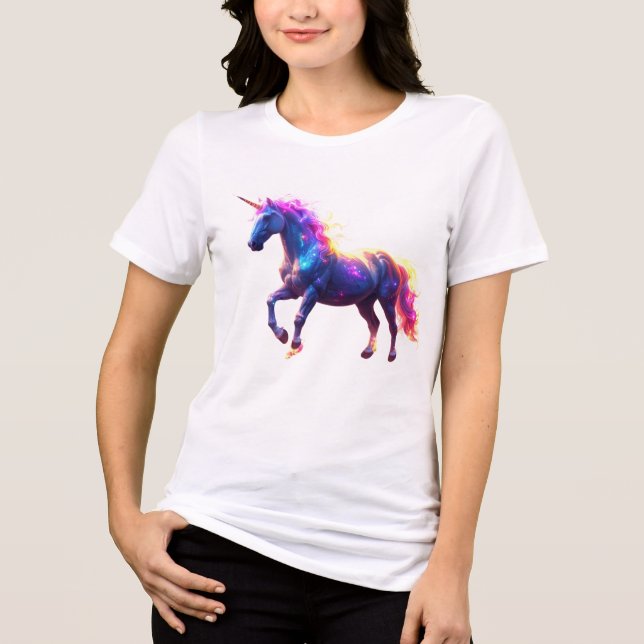 Farbenfrohe Glühbirne Tri-Blend Shirt (Vorderseite)