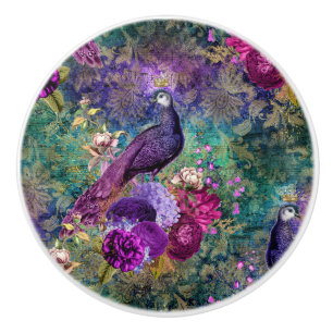 Farbenfrohe Goldrennbogen Keramikknauf