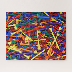 Farbenfrohe Golf T-Shirt Jumble Puzzle