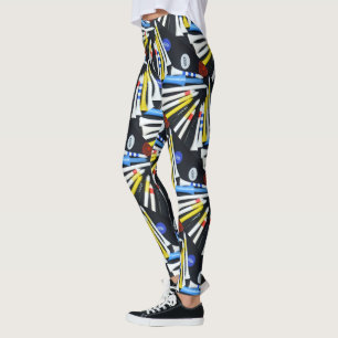 Farbenfrohe Golf-T-Shirts Leggings
