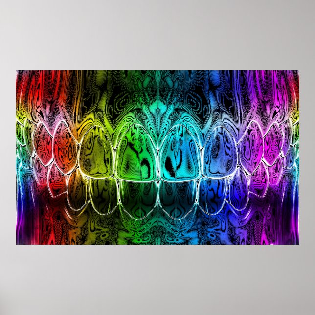 Farbenfrohe Gradient Perfect Smile Dentist Poster (Vorne)