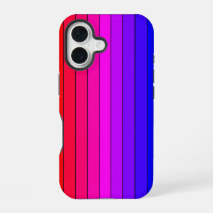 Farbenfrohe Gradientstreifen iPhone 16 Hülle