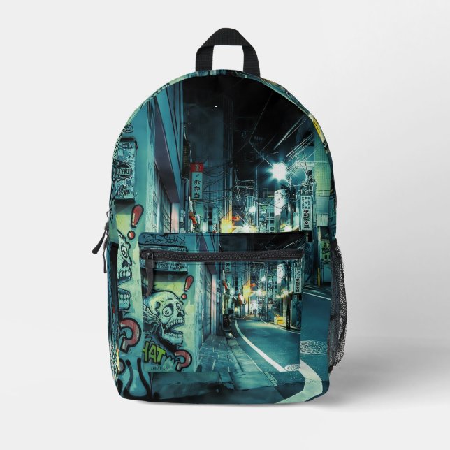 Farbenfrohe Graffiti Art Bedruckter Rucksack (Vorderseite)