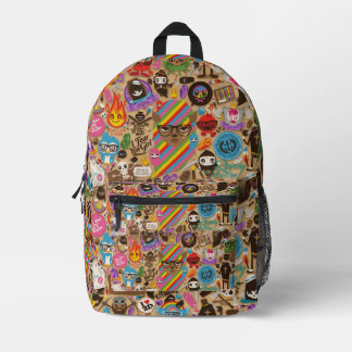 Farbenfrohe Graffiti Art Bedruckter Rucksack