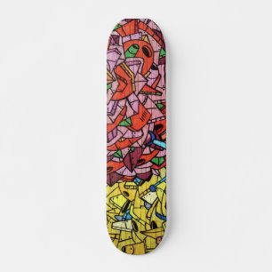 Farbenfrohe Graffiti Art Skateboard