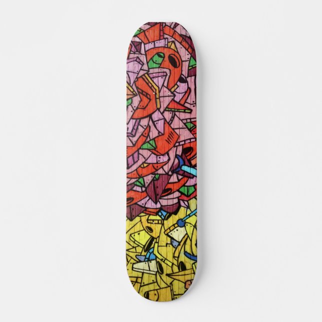 Farbenfrohe Graffiti Art Skateboard (Vorne)