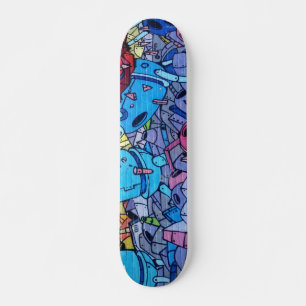 Farbenfrohe Graffiti Art Skateboard