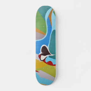 Farbenfrohe Graffiti Herzstück Art Skateboard