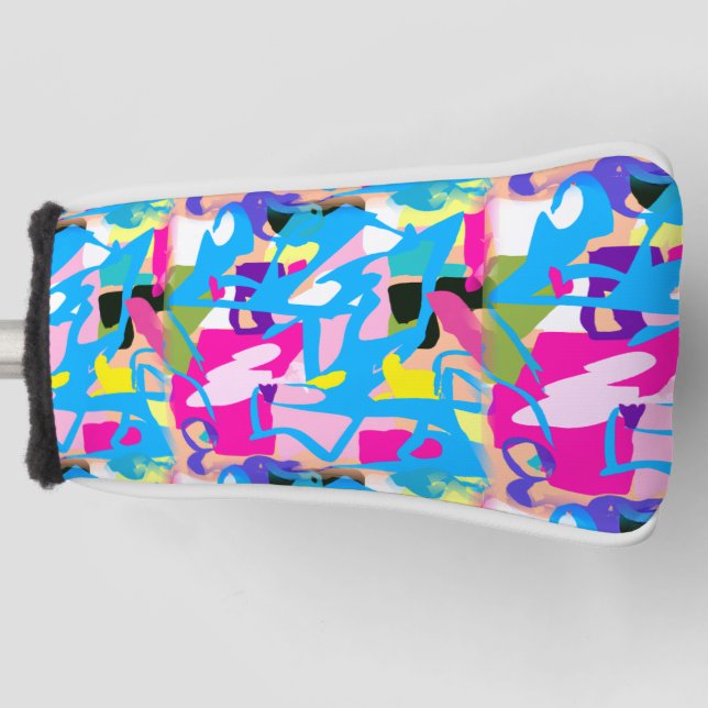 Farbenfrohe Graffiti Splash Golf Headcover (Vorderseite)