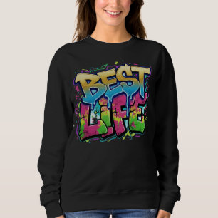 Farbenfrohe Graffiti Style Motivierend Wear Sweatshirt