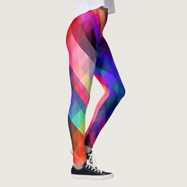 Farbenfrohe, grafisch komfortable Workout-Leggings Leggings (Rechts)