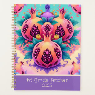 Farbenfrohe Granatapfel für den Zoll der 1. Klasse Planer