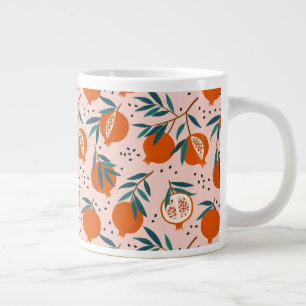 Farbenfrohe Granatapfelmuster Jumbo-Tasse