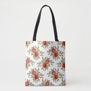 Farbenfrohe Granatapfelmuster-Tasche – Rote Frucht