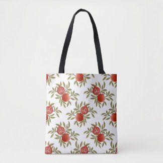 Farbenfrohe Granatapfelmuster-Tasche – Rote Frucht