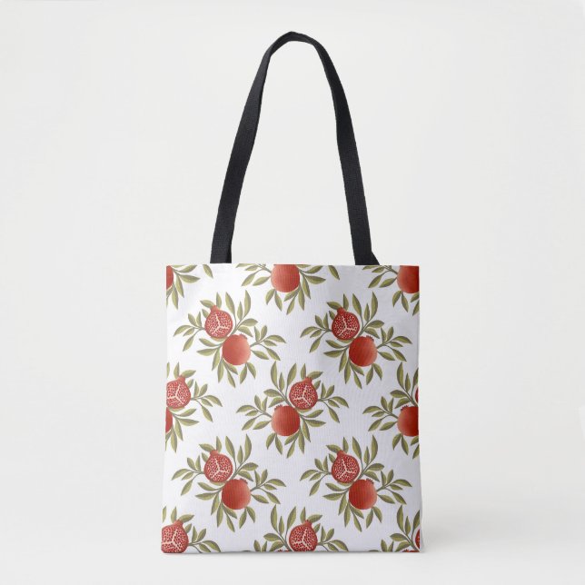 Farbenfrohe Granatapfelmuster-Tasche – Rote Frucht (Vorderseite)