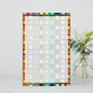 Farbenfrohe Grid-gekocht von Shirley Taylor Briefpapier