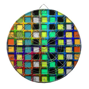 Farbenfrohe Grid-gekocht von Shirley Taylor Dartscheibe