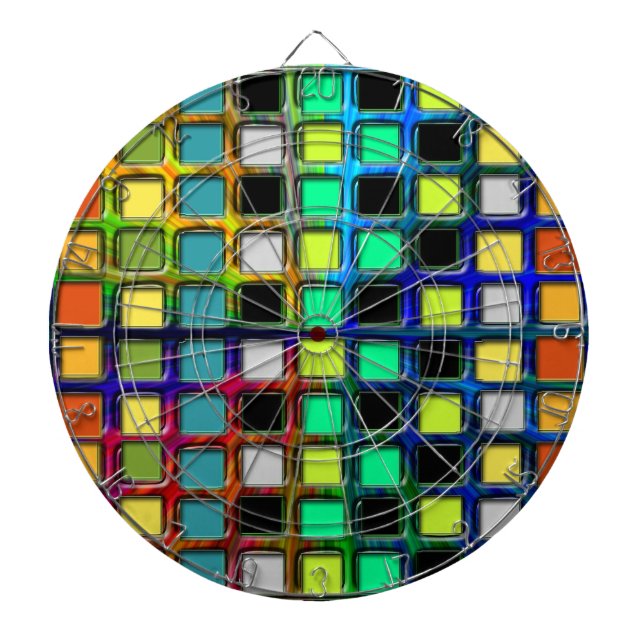 Farbenfrohe Grid-gekocht von Shirley Taylor Dartscheibe (vorne)