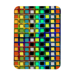 Farbenfrohe Grid-gekocht von Shirley Taylor Magnet