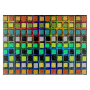 Farbenfrohe Grid-gekocht von Shirley Taylor Schneidebrett