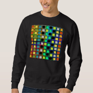 Farbenfrohe Grid-gekocht von Shirley Taylor Sweatshirt