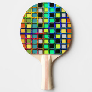 Farbenfrohe Grid-gekocht von Shirley Taylor Tischtennis Schläger