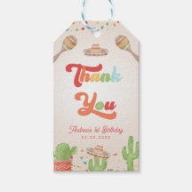 Farbenfrohe Groovy Fiesta 1. Geburtstag Danke