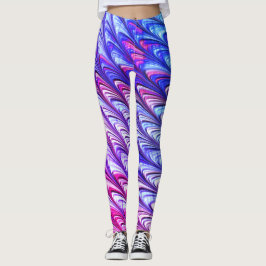 Farbenfrohe Groovy Funky Trippy Waves Abstrakte Ku Leggings