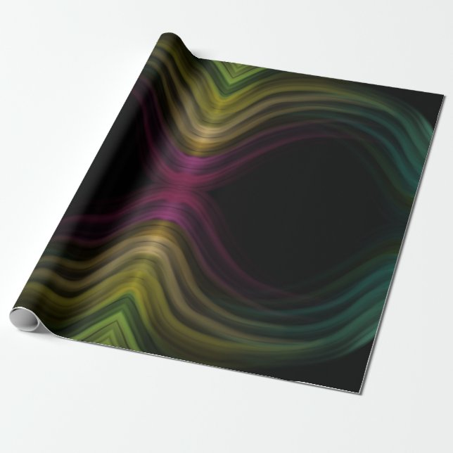 Farbenfrohe Groovy Psychedelic Muster Abstrakt Art Geschenkpapier (Ungerollt)