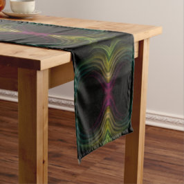 Farbenfrohe Groovy Psychedelic Muster Abstrakt Art Kurzer Tischläufer