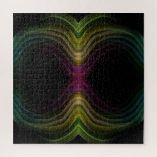 Farbenfrohe Groovy Psychedelic Muster Abstrakt Art Puzzle