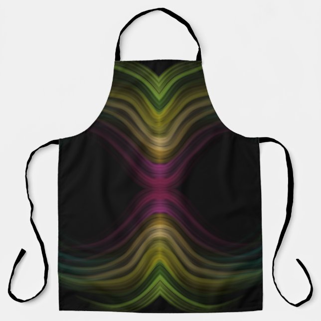 Farbenfrohe Groovy Psychedelic Muster Abstrakt Art Schürze (Vorderseite)