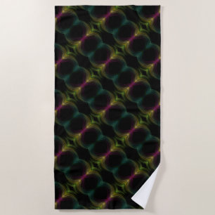 Farbenfrohe Groovy Psychedelic Muster Abstrakt Art Strandtuch