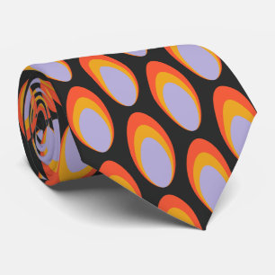 Farbenfrohe Groovy Retro 70er Pattern Neck Tie Krawatte