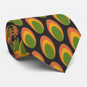 Farbenfrohe Groovy Retro 70er Pattern Neck Tie Krawatte