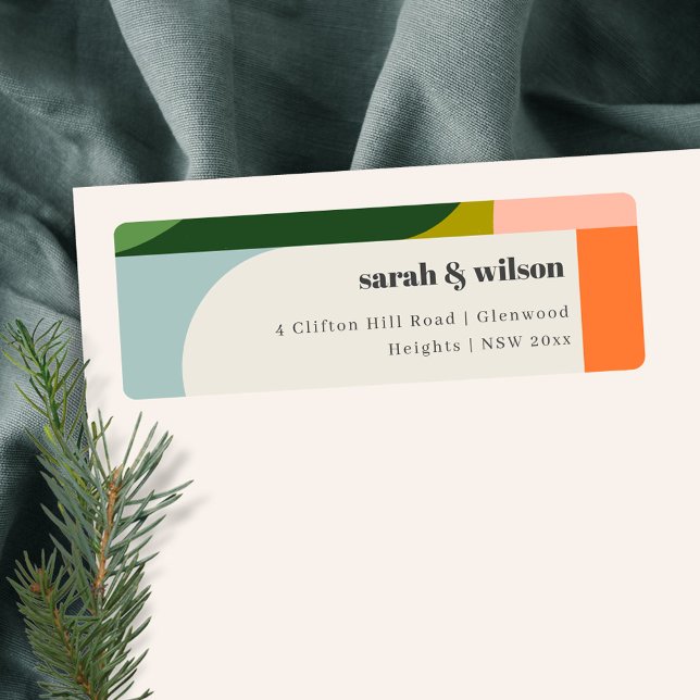 Farbenfrohe Groovy Retro Arch Abstrakte Adresse (Von Creator hochgeladen)