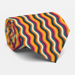 Farbenfrohe Groovy Retro Krawatte