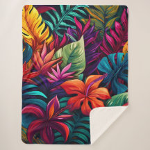 Farbenfrohe große tropische Blätter