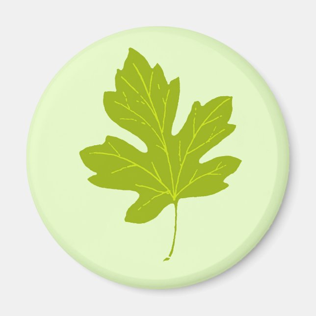 Farbenfrohe Grüne Herbstleaf Magnet (Vorne)